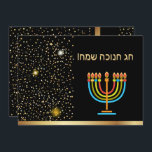 Glad Hanukkah Ljusfesten Guld Inbjudningar<br><div class="desc">Inbjudan Glad Hanukkah Ljusfestivalen. Vacker judisk högtid Lyxig inbjudan eller gratulationskort. Glad Hanukkah - hebreisk text (manuskript) Judisk högtid Hanukkah Bokeh-ljus bakgrund med traditionella Chanukah-symboler - trädreidlar (snurrande topp), munkar, menorah, ljus, Davidsstjärna och lysande ljus tapetmönster, Guld Ram. Hanukkah Festival Dekoration. Personlig. Textmall. Jerusalem, Israel. Inbjudningar & brevpapper, gratulationskort, inbjudningar...</div>
