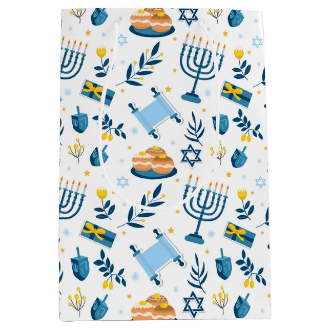 Glad Hanukkah Menorah Presentpåse (Framsidan)