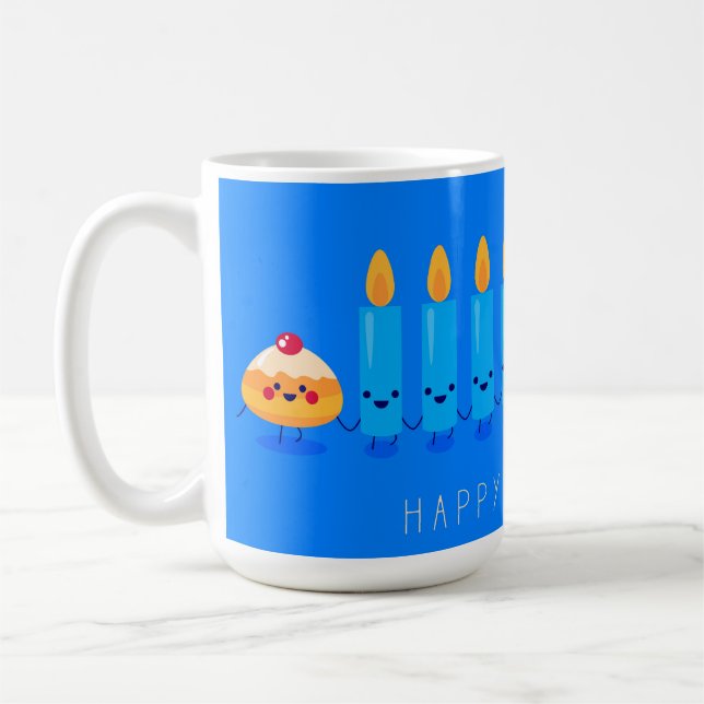Glad Hanukkah-mugg Kaffemugg (Vänster)