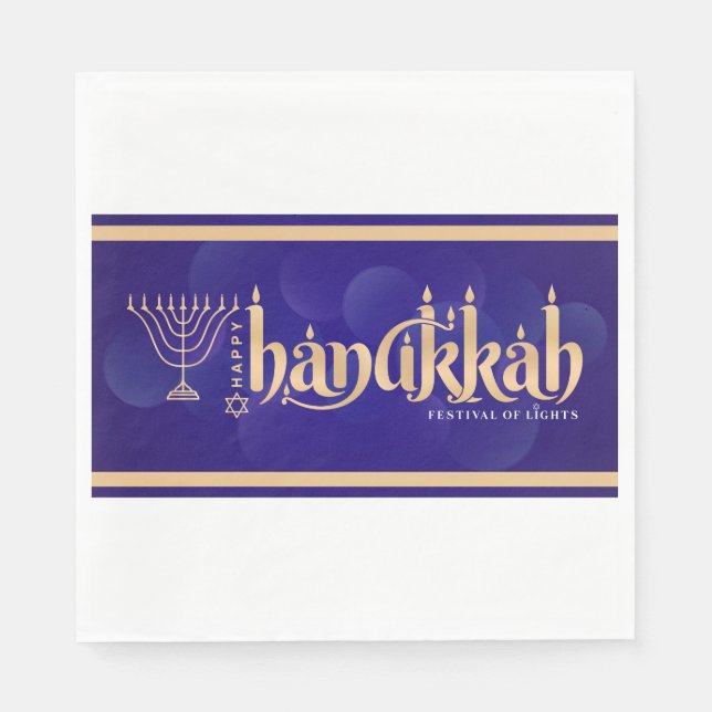 Glad Hanukkah  Pappersservett (Framsidan)