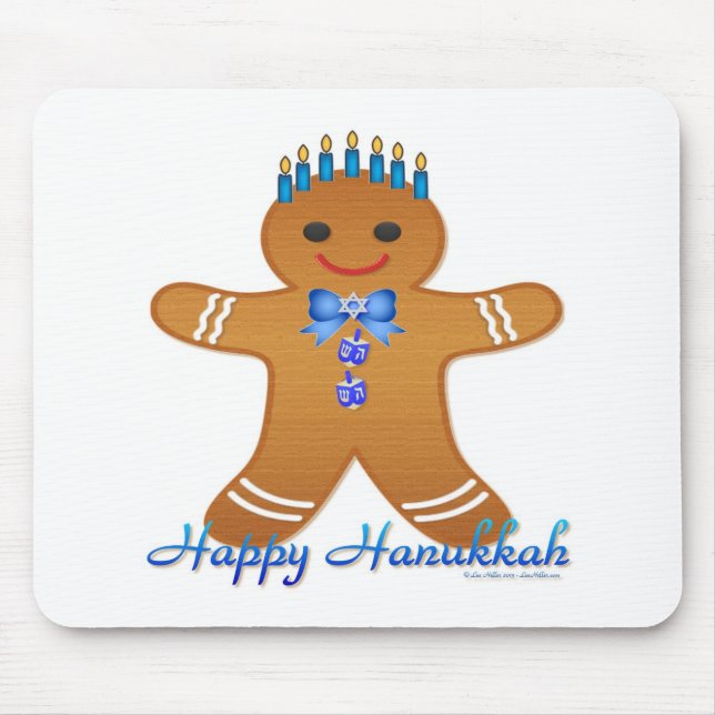 Glad Hanukkah Pepparkaksgubbe Menorah Musmatta (Framsidan)