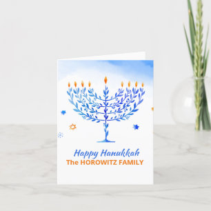 Glad Hanukkah-sedvänja Helgkort