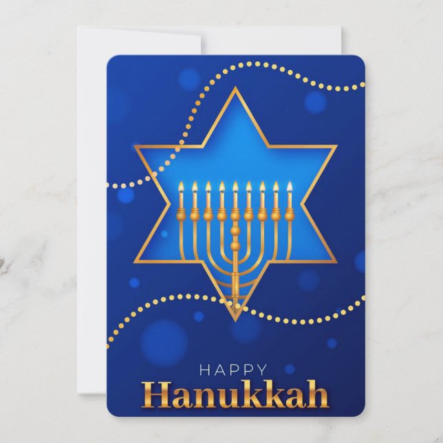 Glad Hanukkah Semesterkort Julkort (Framsida)