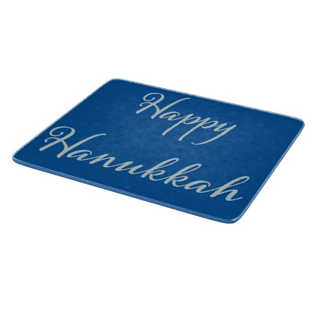 Glad Hanukkah silver Tekhelet blå (Hörn)