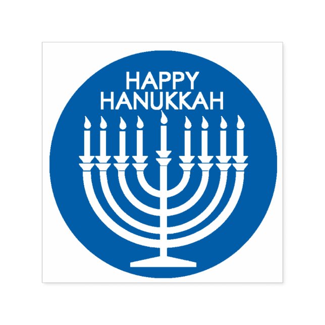 Glad Hanukkah Självbläckande stämpel (Design)