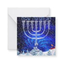 Glad Hanukkah Snö & Menorah