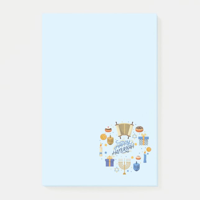 Glad Hanukkah Söt Post-it Block (Framsida)
