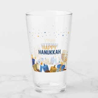 Glad Hanukkah Underhållning Glaskopp