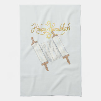 Glad Hanukkah Underhållning Kökshandduk