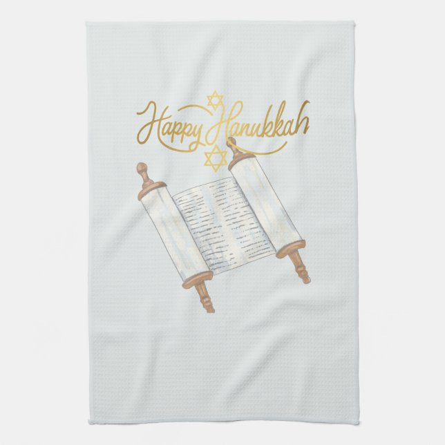 Glad Hanukkah Underhållning Kökshandduk (Vertikal)