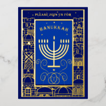 Glad Hanukkah Vacker judisk högtid Menorah