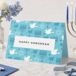 Glad Hanukkah Vikbar Julkort Helgkort