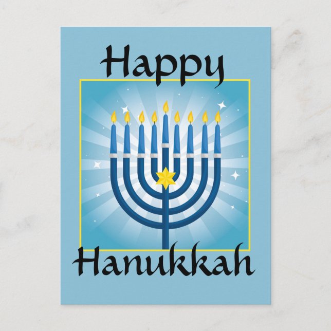 Glad Hanukkah Vykort (Framsida)