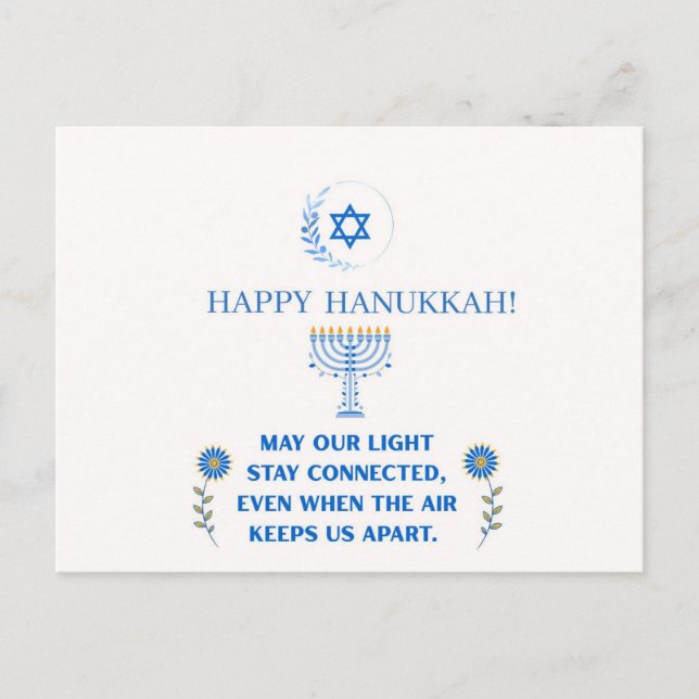Glad Hanukkah! Vykort (Framsida)