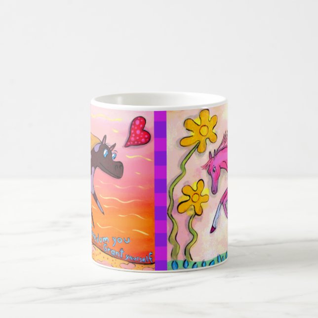 Glad hästmugg #4 kaffemugg (Center)