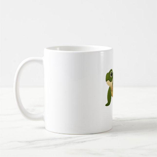 Glad havssköldpadda En glädjefull stänk av konst Kaffemugg (Vänster)