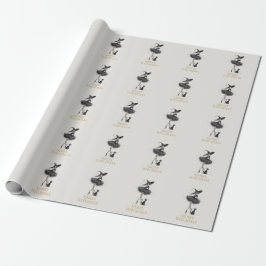Glad Häxmas Inpackningspapper – Gotisk Häxa & Katt Presentpapper