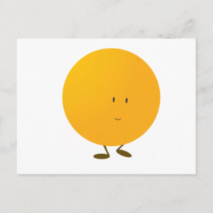 Glad hel orange karaktär vykort