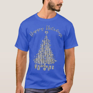 Glad helg a Kärlek B&W Julgran Ljus PR T Shirt