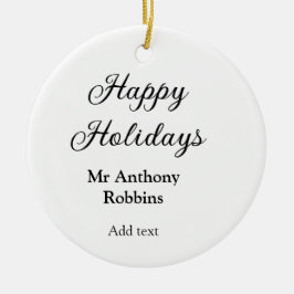 Glad helg add namn date year simple minimChri Julgransprydnad Keramik