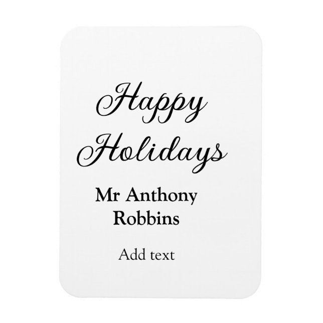 Glad helg add namn date year simple minimChri Magnet (Vertikal)