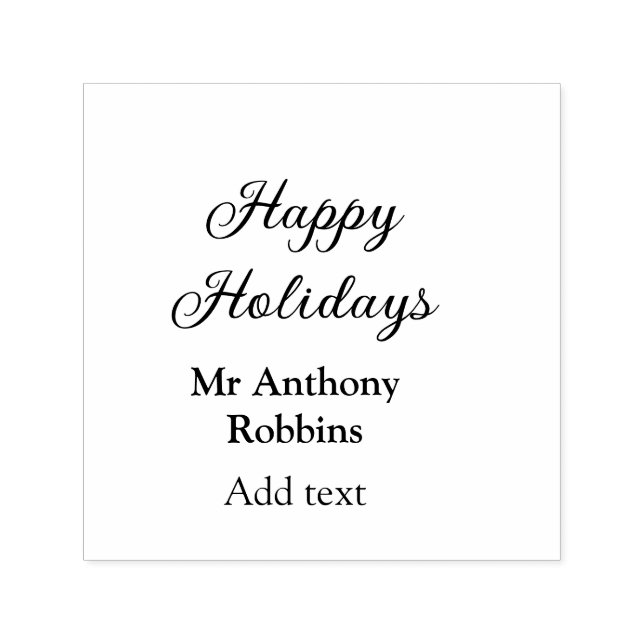 Glad helg add namn date year simple minimChri Självfärgande Stämpel (Design)