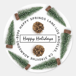 Glad helg Adress-familjens OSA Namn Adress Runt Klistermärke