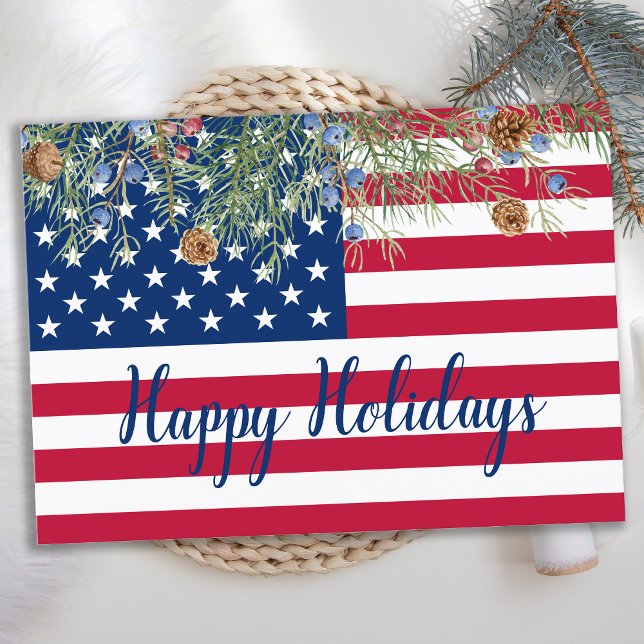 Glad helg American Flagga Patriotic Corporate Julkort (Skapare uppladdad)