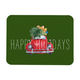 Glad helg Anpassade Jul Red Car Magnet