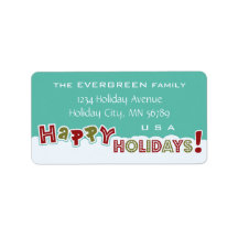 Glad helg anpassningsbar adressetiketter
