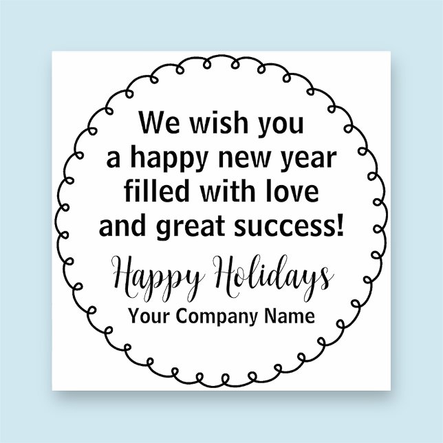 Glad helg Anpassningsbar Business Wood Frimärke 2  Stämpel (MISOOK 2 x 2 inch Happy Holidays Wood Stamp)