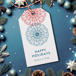 Glad helg anpassningsbar färg minimalistiska blomm presentetikett