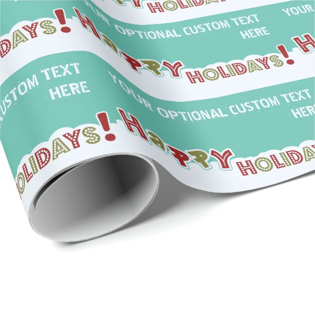 Glad helg anpassningsbar figursättning papper presentpapper (Rullad Hörn)