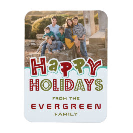Glad helg anpassningsbar - foto och textmagnet magnet