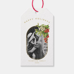 glad helg Anpassningsbar Photo Family jul Presentetikett