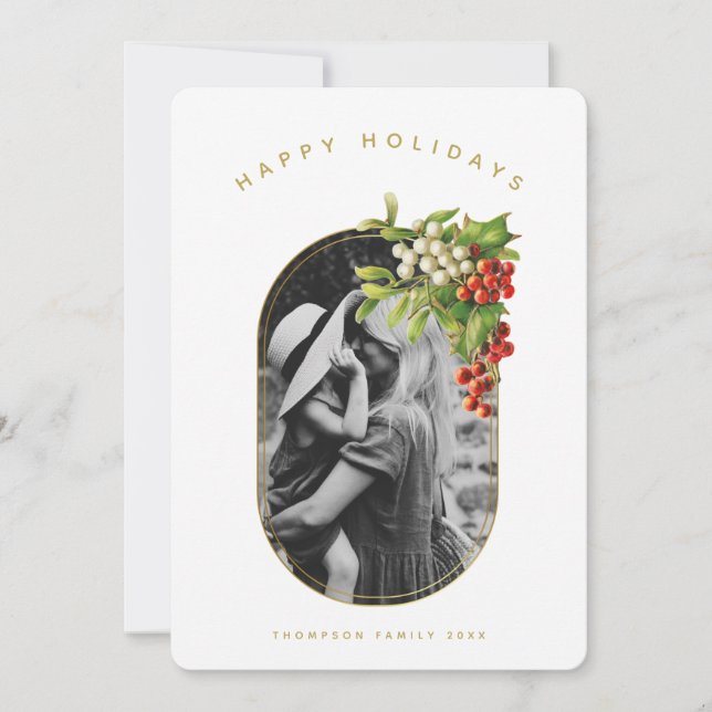 Glad helg Anpassningsbar Photo Family-julkort (Framsida)