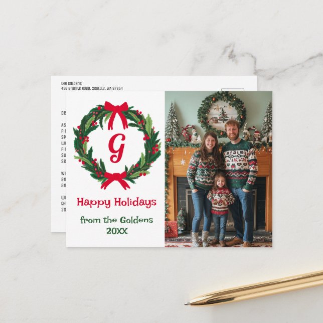 Glad helg ANPASSNINGSBAR PHOTO-jul (Fram/Back In Situ)