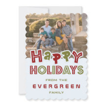 Glad helg anpassningsbar Photo & Namn-kort