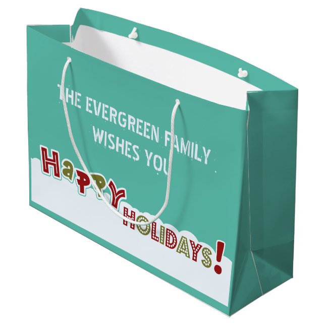 Glad helg anpassningsbar-presentsäck (Baksidan Vinklad)