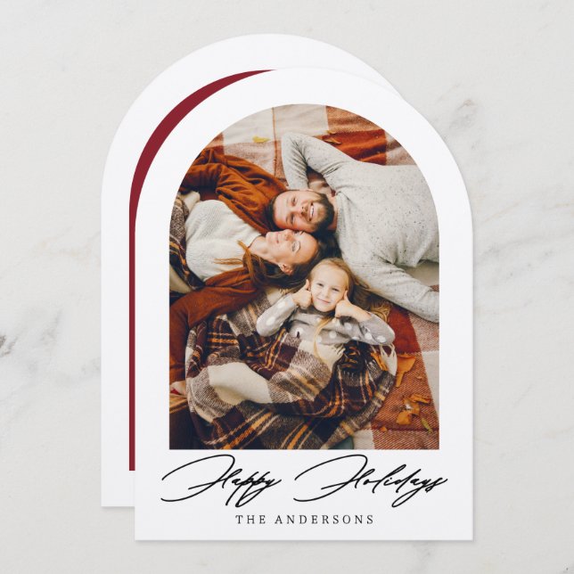 Glad helg Arch Photo jul-Helgdag kort (Fram/baksida)