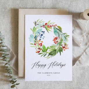 Glad helg av vattenfärg Juniper och Holly Wandeand