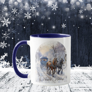 Glad helg av vattenfärg Victorian Scene Mugg