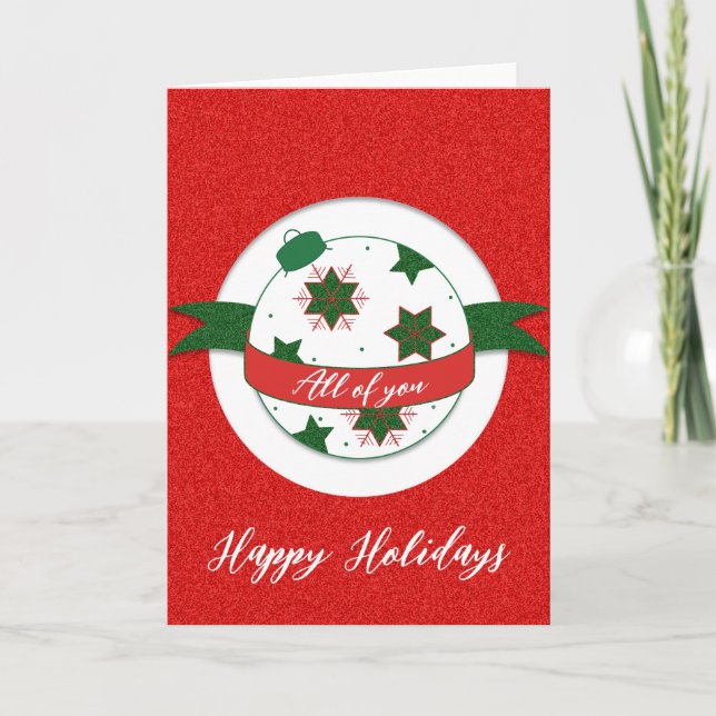 Glad helg Bauble All you Greeting Card (Framsida)