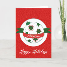Glad helg Bauble All you Greeting Card