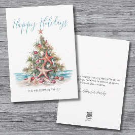 Glad helg Beach Julgran Julkort