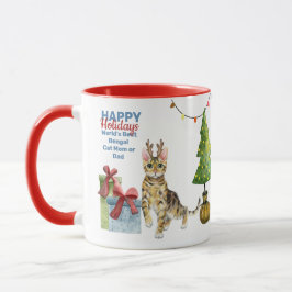 Glad helg BENGAL Cat Mamma eller PAPPA jul Mugg