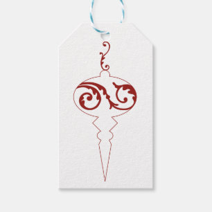 Glad helg Berry Red Helgdag Ornament Presentetikett