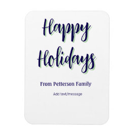 Glad helg blå grönt - modern snyggt för julafton magnet