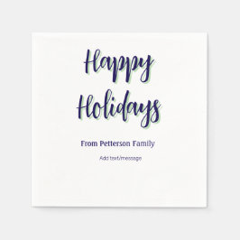 Glad helg blå grönt - modern snyggt för julafton pappersservett