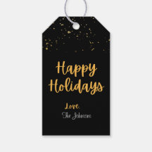 Glad helg Black & Guld Gift Märkre